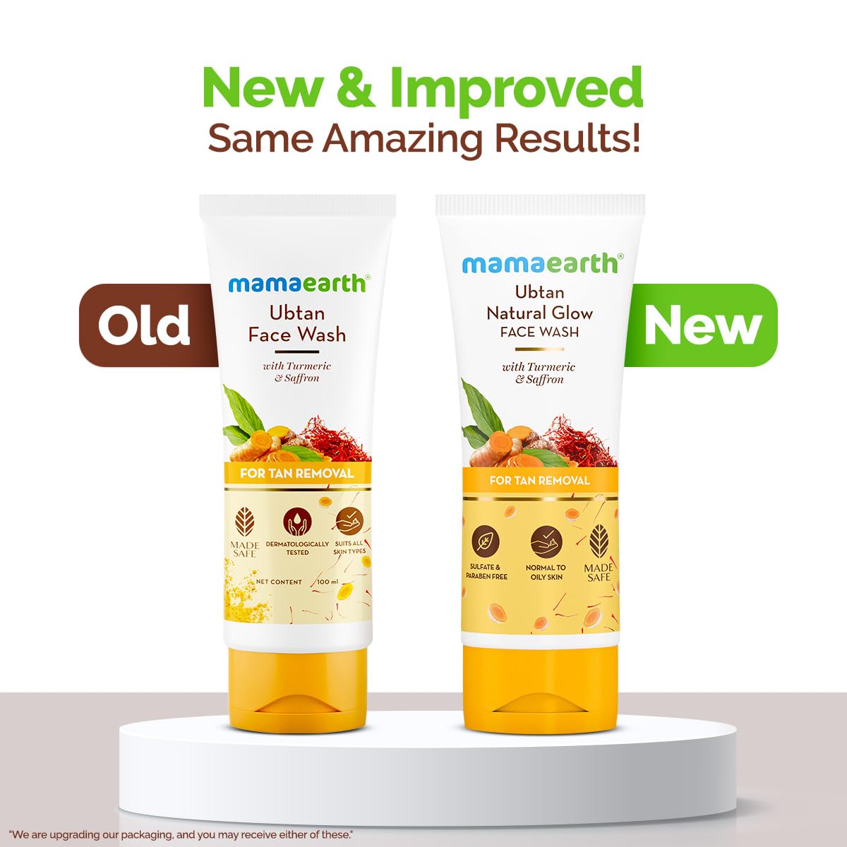 Mamaearth Ubtan Natural Glow Face Wash with Turmeric & Saffron for Tan Removal – 200 ml | Removes Tan | Brightens Skin | Exclusively Available on Amazon