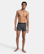 Jockey 8009 Men Super Combed Cotton Rib Solid Boxer Brief with Ultrasoft and Durable Waistband_(Pack of 3)