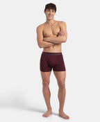 Jockey 8009 Men Super Combed Cotton Rib Solid Boxer Brief with Ultrasoft and Durable Waistband_(Pack of 3)