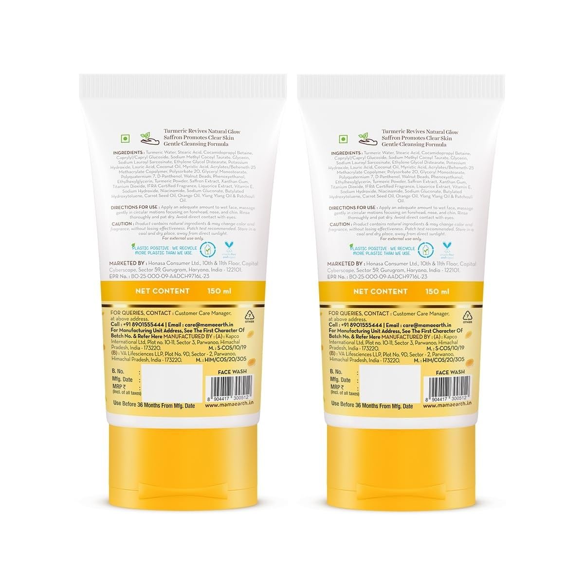 Mamaearth Ubtan Natural Glow Face Wash with Turmeric & Saffron for Tan Removal – 200 ml | Removes Tan | Brightens Skin | Exclusively Available on Amazon