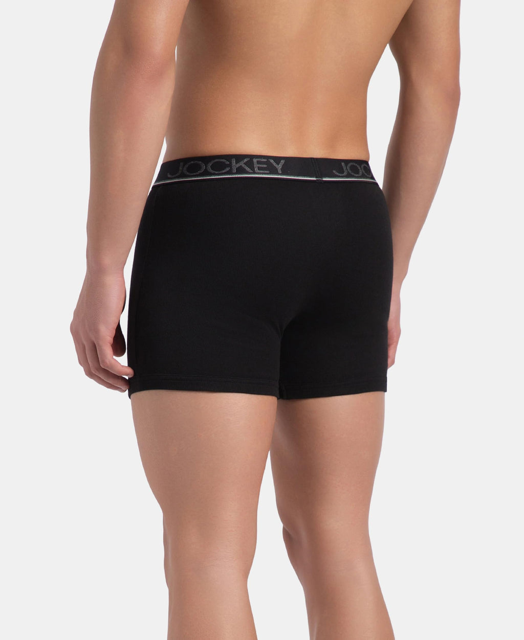 Jockey 8009 Men Super Combed Cotton Rib Solid Boxer Brief with Ultrasoft and Durable Waistband_(Pack of 3)