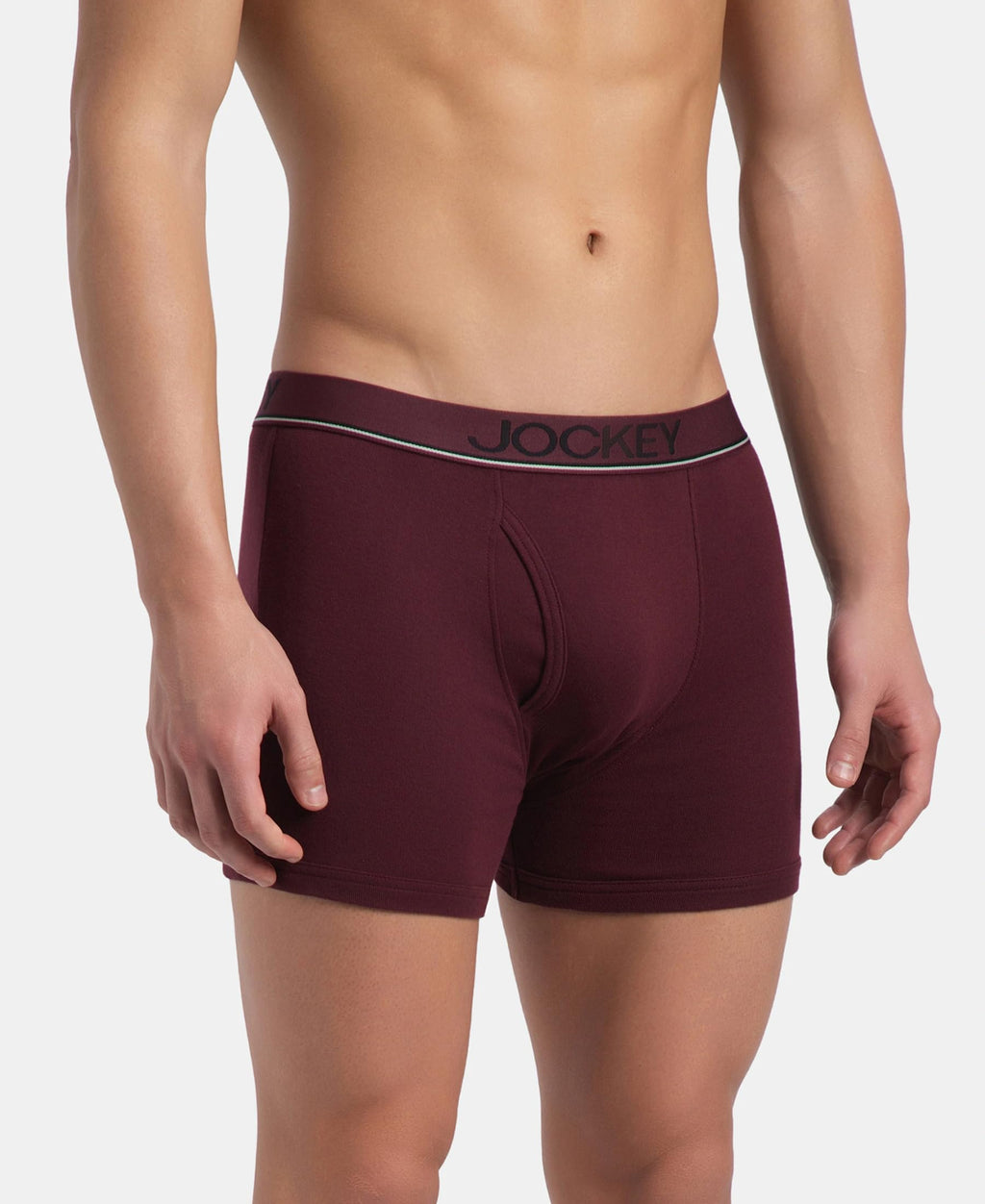 Jockey 8009 Men Super Combed Cotton Rib Solid Boxer Brief with Ultrasoft and Durable Waistband_(Pack of 3)