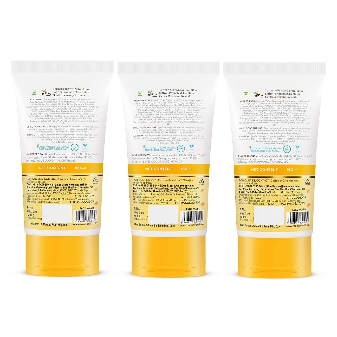 Mamaearth Ubtan Natural Glow Face Wash with Turmeric & Saffron for Tan Removal – 200 ml | Removes Tan | Brightens Skin | Exclusively Available on Amazon