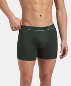 Jockey 8009 Men Super Combed Cotton Rib Solid Boxer Brief with Ultrasoft and Durable Waistband_(Pack of 3)