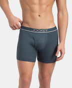 Jockey 8009 Men Super Combed Cotton Rib Solid Boxer Brief with Ultrasoft and Durable Waistband_(Pack of 3)