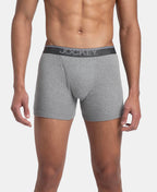 Jockey 8009 Men Super Combed Cotton Rib Solid Boxer Brief with Ultrasoft and Durable Waistband_(Pack of 3)