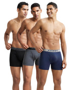 Jockey 8009 Men Super Combed Cotton Rib Solid Boxer Brief with Ultrasoft and Durable Waistband_(Pack of 3)