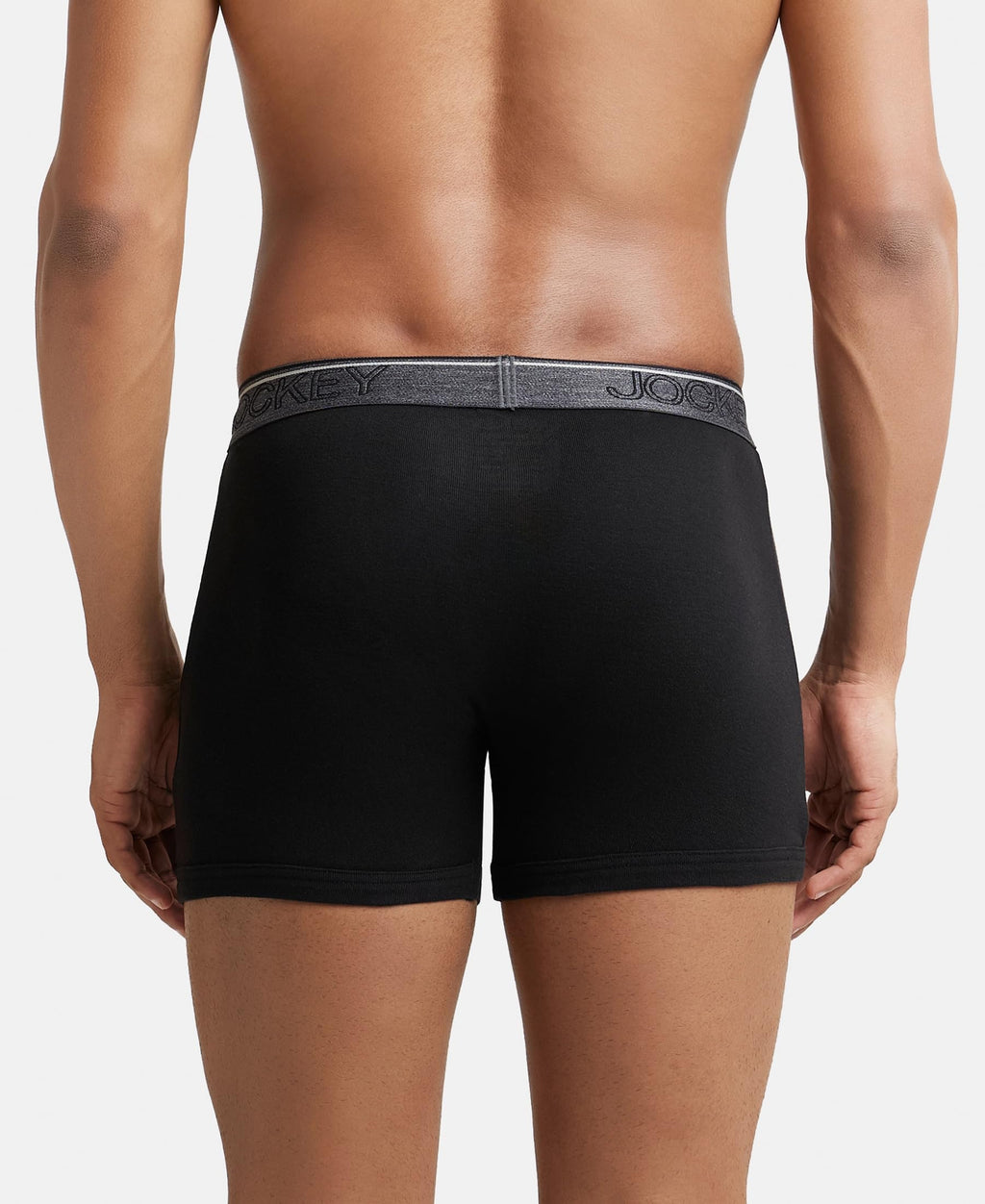 Jockey 8009 Men Super Combed Cotton Rib Solid Boxer Brief with Ultrasoft and Durable Waistband_(Pack of 3)