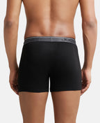 Jockey 8009 Men Super Combed Cotton Rib Solid Boxer Brief with Ultrasoft and Durable Waistband_(Pack of 3)