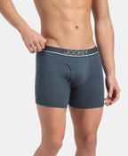 Jockey 8009 Men Super Combed Cotton Rib Solid Boxer Brief with Ultrasoft and Durable Waistband_(Pack of 3)