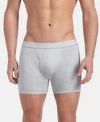 Jockey 8009 Men Super Combed Cotton Rib Solid Boxer Brief with Ultrasoft and Durable Waistband_(Pack of 3)