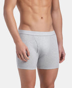 Jockey 8009 Men Super Combed Cotton Rib Solid Boxer Brief with Ultrasoft and Durable Waistband_(Pack of 3)