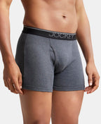 Jockey 8009 Men Super Combed Cotton Rib Solid Boxer Brief with Ultrasoft and Durable Waistband_(Pack of 3)