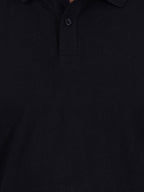 Polo collar Cotton Tshirt for men and women for summer breathable cool soft fine fabric black