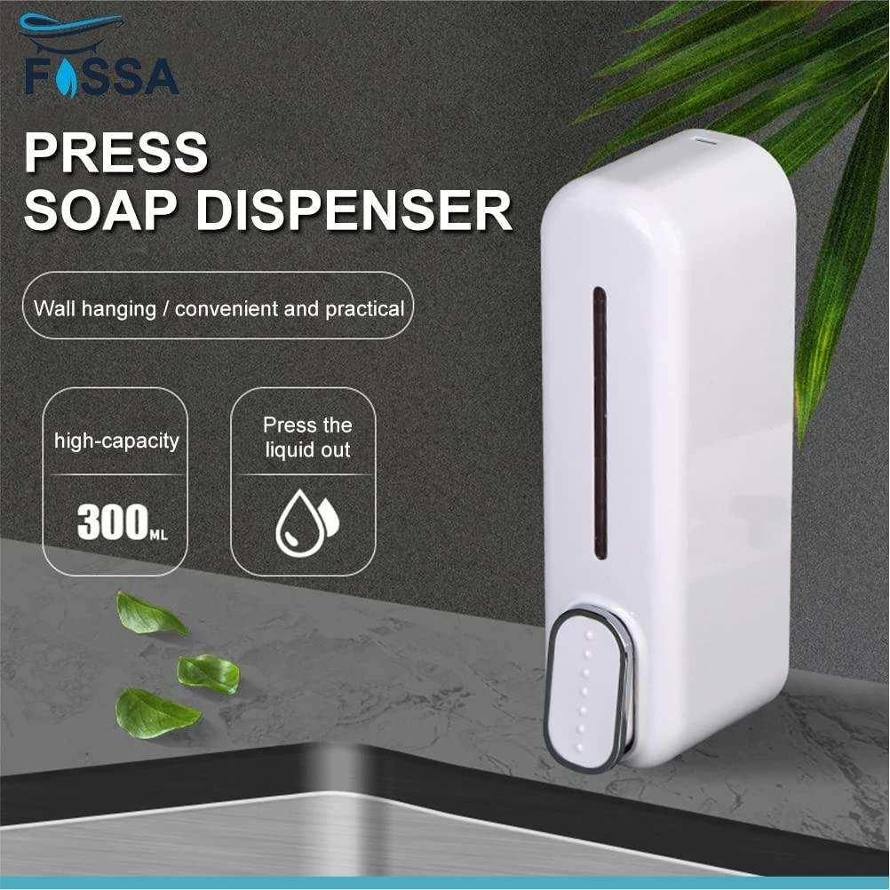 350 ml Wall Mounted White manual Soap Dispenser-3