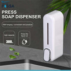 350 ml Wall Mounted White manual Soap Dispenser-3